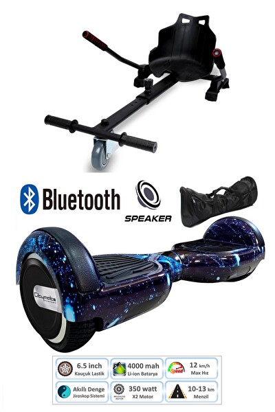 Citymate KYK1001C Akıllı Dengeli Elektrikli Kaykay Scooter Hoverboard - Hover Kart - Çanta Full Paket Desen 5