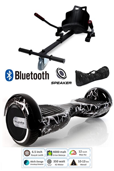 Citymate Elektrikli Kaykay Scooter Hoverboard Akıllı Dengeli - Hover Kart - Çanta Full Paket Dese11
