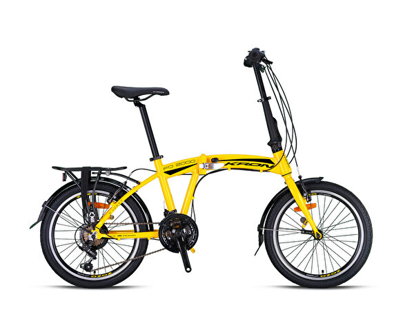 Kron FD 2000 20 Jant 21 Vites Sarı Siyah Katlanabilir Bisiklet