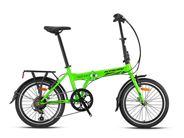 Kron Kron Fold 4.0 20 Jant 7 Vites MTB Yeşil Siyah Katlanabilir Bisiklet