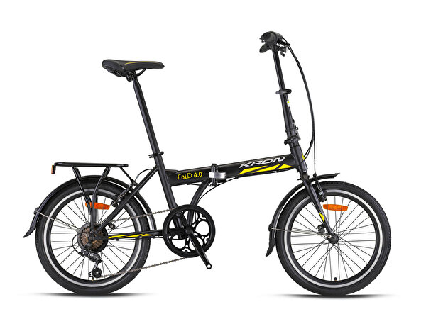 Kron Kron Fold 4.0 20 Jant V Fren 7 Vites Siyah Sarı Katlanabilir Bisiklet