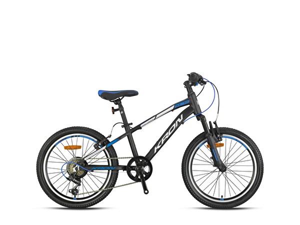 Kron XC 75 20 Jant MTB 11' 7 Vites V.B Mat Siyah-Gri-Mavi Çocuk Bisikleti