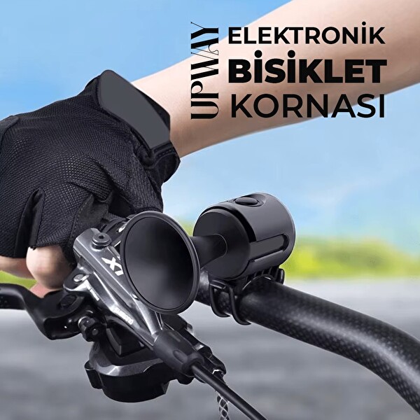 Upway Pilli 120dB Yüksek Ses Gücü Sesli Elektronik Bisiklet Scooter Kornası