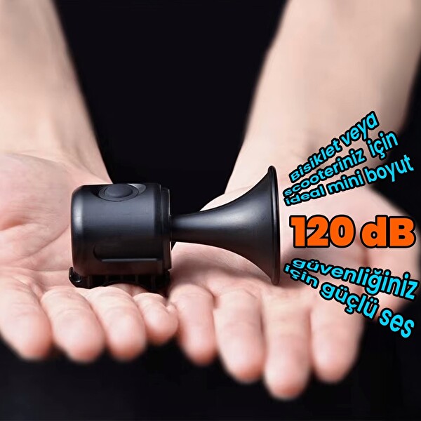 Upway Pilli 120dB Yüksek Ses Gücü Sesli Elektronik Bisiklet Scooter Kornası