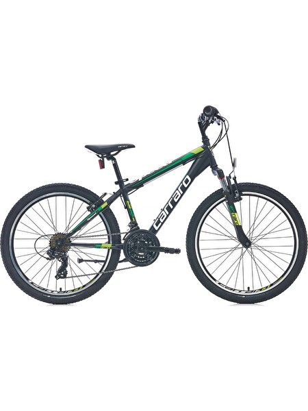 Carraro Speed 240 24 Jant 36 CM Kadro 21 Vites V Fren Mat Siyah-Yeşil-Koyu Yeşil Dağ Bisikleti