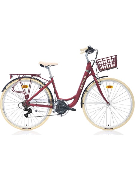 Carraro Juliet 28 Jant 43 CM Kadro 21 Vites V-Fren Mat Kiremit-Krom-Krem Dağ Bisikleti