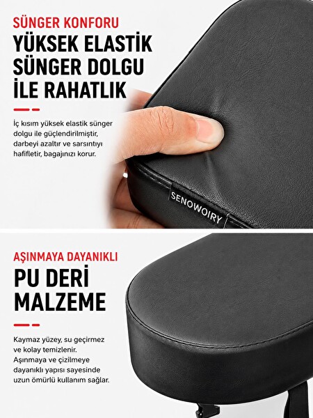 Valkyrie Bisiklet Arka Koltuk Minderi Sele Yastığı Kalın Sünger Hızlı Tokalı Arka Bagaj Sele Minderi
