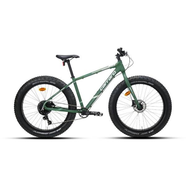 Carraro Buffalo Apex 26 Jant 430H 11-V HD Mat Koyu Yeşil-Beyaz Kalın Tekerlekli Dağ Bisikleti