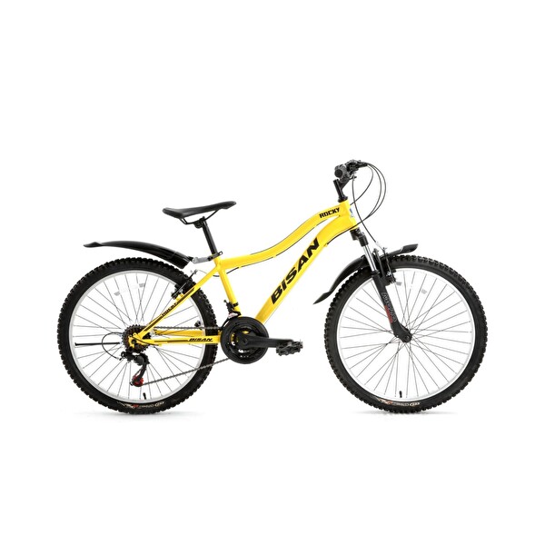 Bisan Rocky 26 Jant 42 CM Kadro 21 Vites Dağ Bisikleti - Cat Sarı Siyah