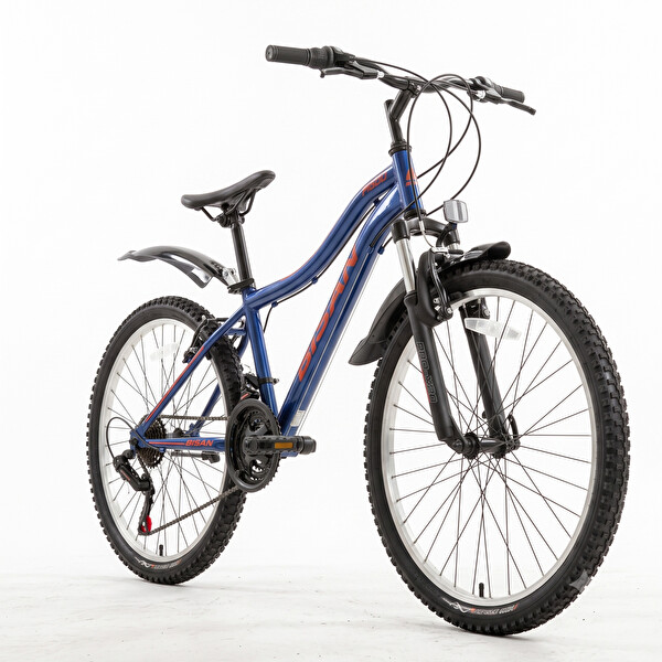 Bisan Rocky - 26 Jant 42 Cm Kadro 21 Vites Dağ Bisikleti - Lacivert Kırmızı