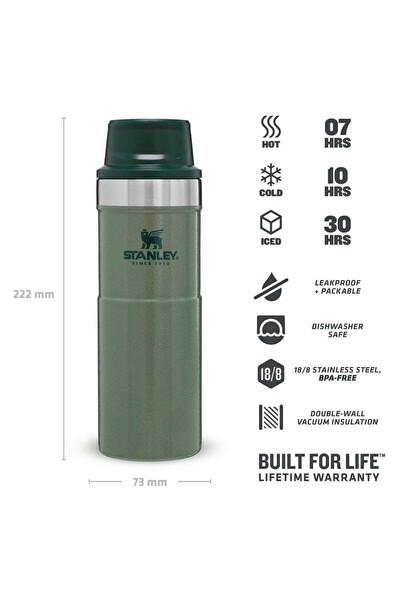 Stanley Klasik Trigger-Action Seyahat Bardağı 0.47 L Yeşil