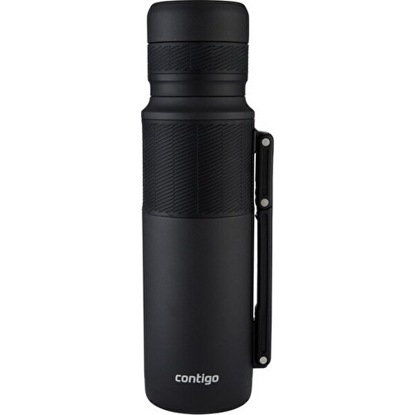 Contigo Thermal Vakumlu 1.2 L Paslanmaz Çelik Siyah Bardaklı Termos