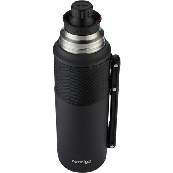 Contigo Thermal Vakumlu 1.2 L Paslanmaz Çelik Siyah Bardaklı Termos