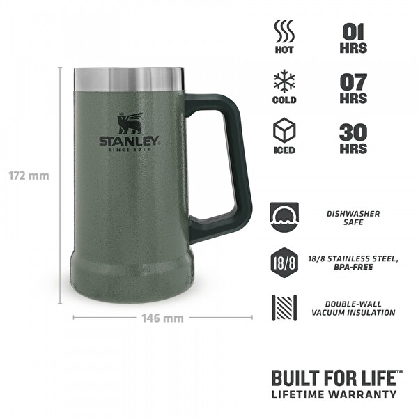 Stanley Adventure 0.7L Yeşil Büyük Bira Bardağı