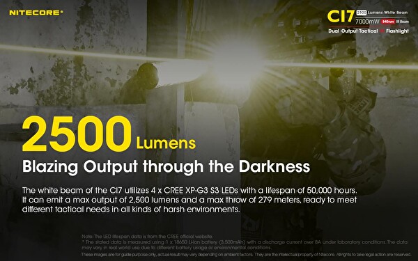 Nitecore CI7 2500 Lumen Infrared El Feneri (1x18650)