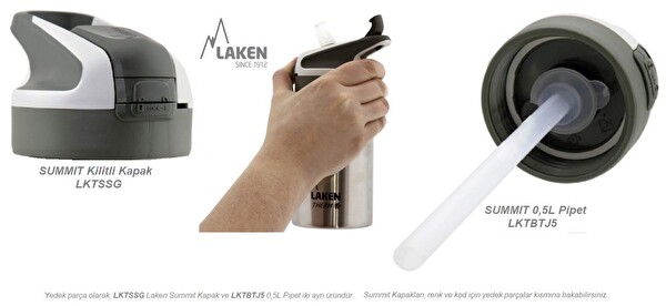 Laken Summit GREENLKTS5V 0.50 L Paslanmaz Çelik Yeşil Termo Şişe
