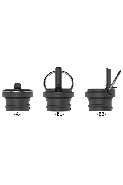 Laken Basic LKBSF100NE 1 L Flow Kapak Çelik Siyah Şişe