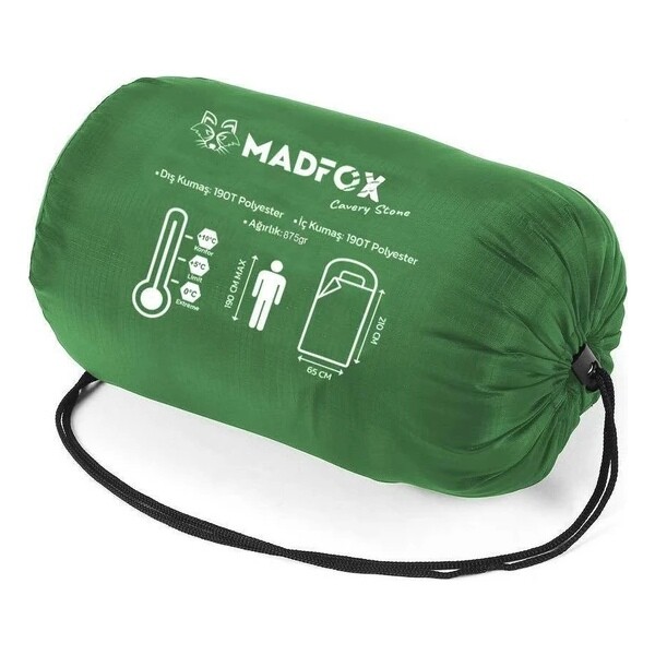 Madfox Cavery Stone 0 Derece Yeşil Uyku Tulumu