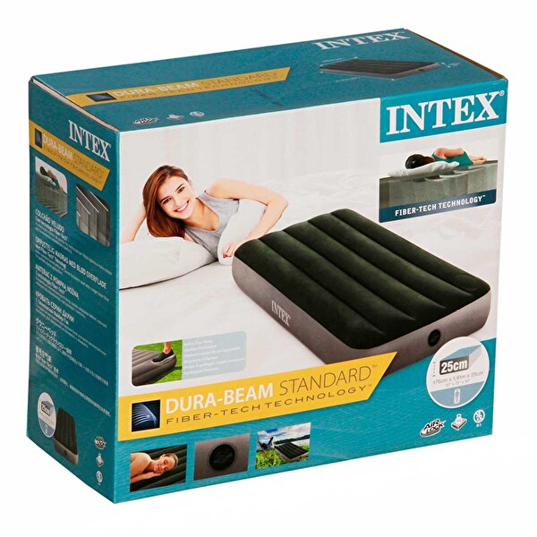 Intex Fiber-Tech Dura-Beam 76x191x25 CM Yeşil Kamp Yatağı
