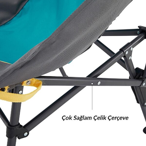 Uquip Comfy Relax Konforlu & Takviyeli Petrol Katlanır Sandalye