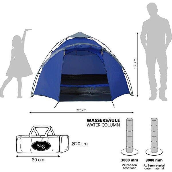 Where Tomorrow Family Lacivert Otomatik Çadır