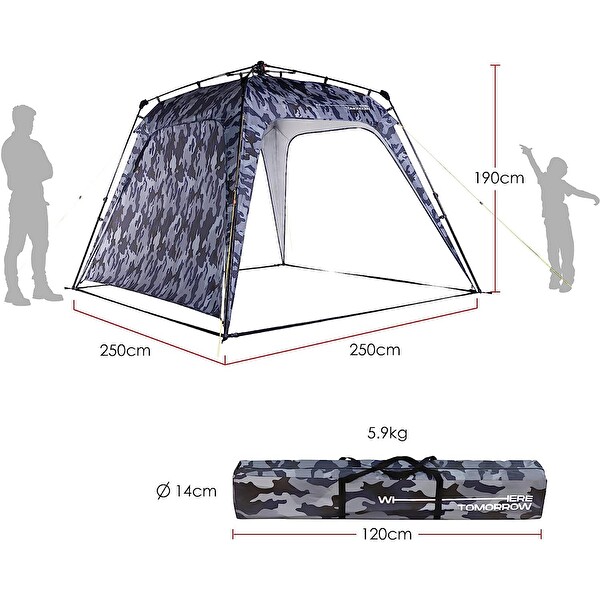 Where Tomorrow 205551 Kamuflaj Pavillon Otomatik Gazebo