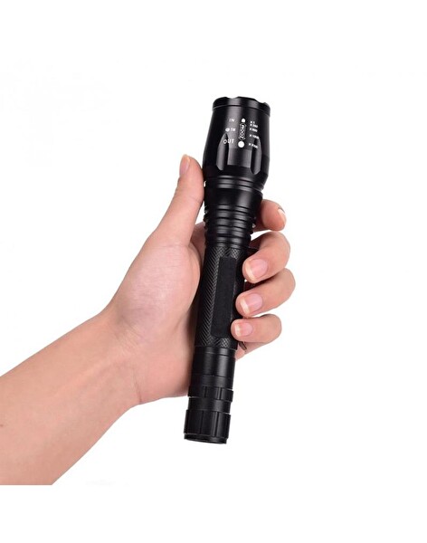 Black Watton WT-241 Profesyonel TX6 Şarjlı Zoomlu El Feneri