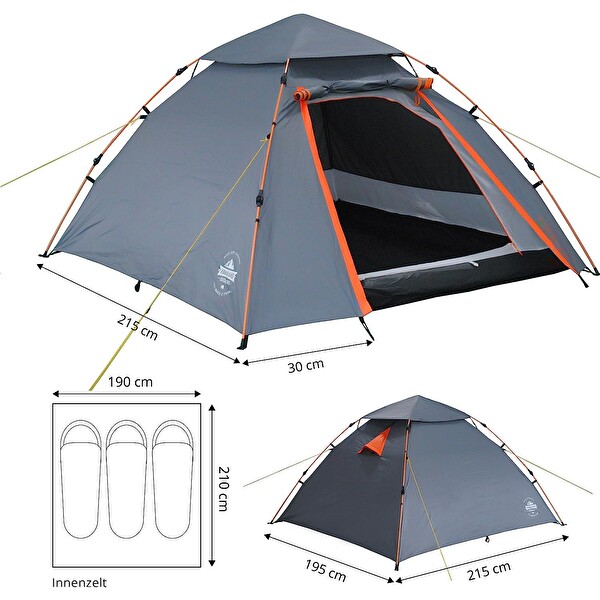 Where Tomorrow Kuppel Gri Otomatik Çadır