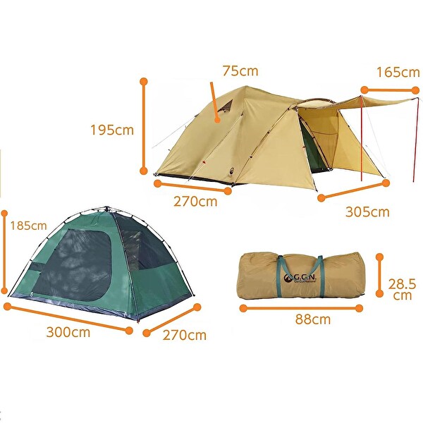 Breeze Time Gogonature D6 Bej Otomatik Çadır