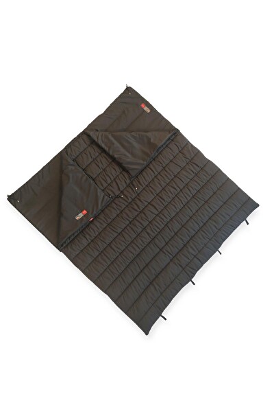 Naturecamp Hati 350 -15 Derece Birleşebilir Çift Kişilik Yastıklı Siyah Uyku Tulumu