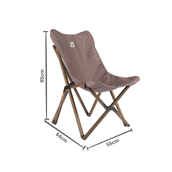 Bag The Joy Antrasit İskelet Koyu Gri Kılıf ve 50x50x50 CM Antrasit Masa Ahşap Katlanır Masa Sandalye Seti