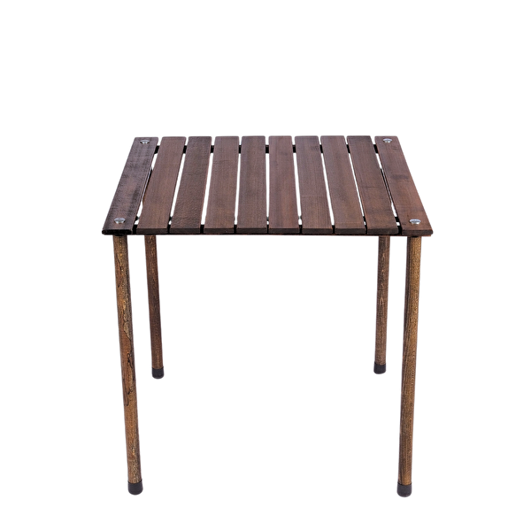 Bag The Joy Antrasit İskelet Turkuaz Kılıf ve 60x60x55 CM Antrasit Masa Ahşap Katlanır Masa Sandalye Seti