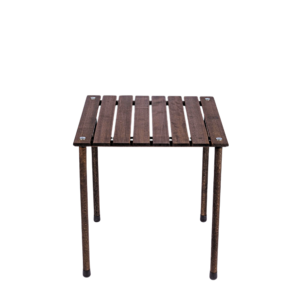 Bag The Joy Antrasit İskelet Turkuaz Kılıf ve 50x50x50 CM Antrasit Masa Ahşap Katlanır Masa Sandalye Seti