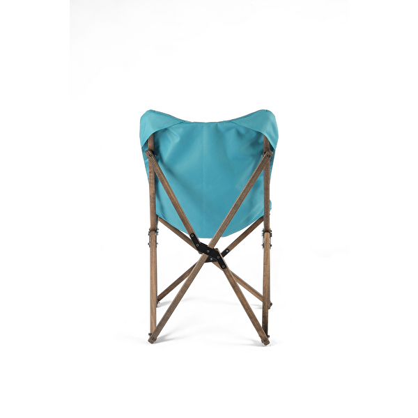Bag The Joy Antrasit İskelet Turkuaz Kılıf 70x70x55 CM Antrasit Masa Ahşap Katlanır Masa Sandalye Seti