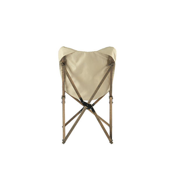 Bag The Joy Antrasit İskelet Bej Kılıf 50x50x50 CM Antrasit Masa Ahşap Katlanır Masa Sandalye Seti