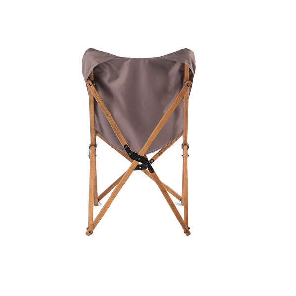 Bag The Joy Kahverengi İskelet Koyu Gri Kılıf 50x50x50 CM Kahverengi Masa Ahşap Katlanır Masa Sandalye Seti