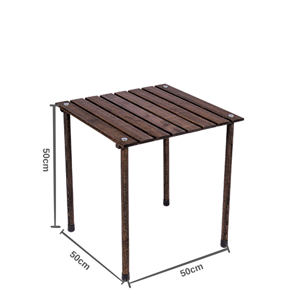 Bag The Joy Antrasit İskelet Lacivert Kılıf 50x50x50 CM Antrasit Masa Ahşap Katlanır Masa Sandalye Seti