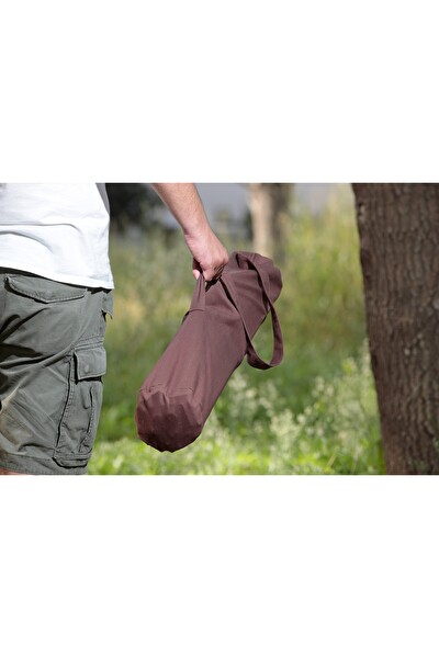 Bag The Joy 70x70x40 CM Ahşap Katlanır Rulo Antrasit Kamp ve Piknik Masası