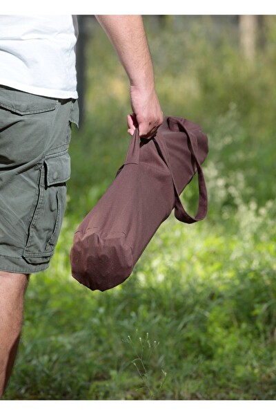 Bag The Joy 70x70x40 CM Ahşap Katlanır Rulo Kahverengi Kamp ve Piknik Masası