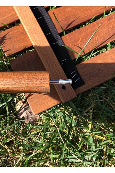 Bag The Joy 60x60x55 CM Ahşap Katlanır Rulo Kahverengi Kamp ve Piknik Masası