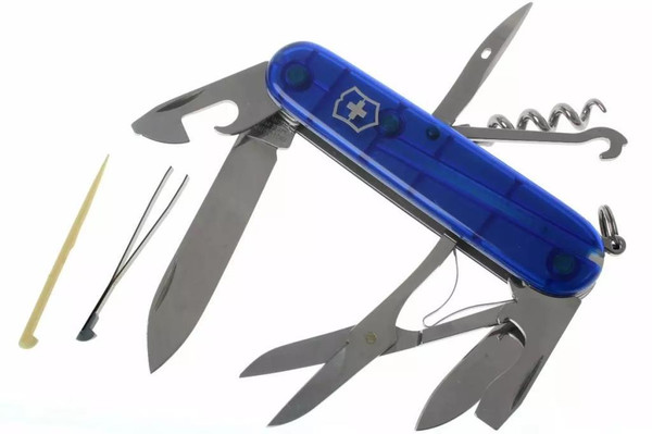 Victorinox Climber 1.3703.T2 Şef 91 MM 14F Mavi İsviçre Çakısı
