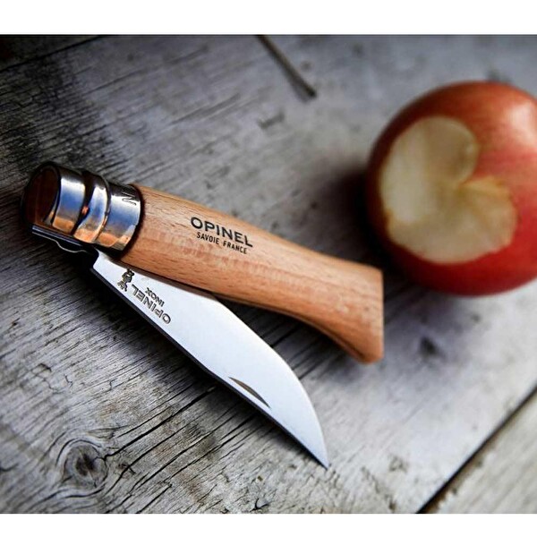 Opinel OP-123080 Inox No: 8 Kayın Saplı Paslanmaz Çelik Çakı