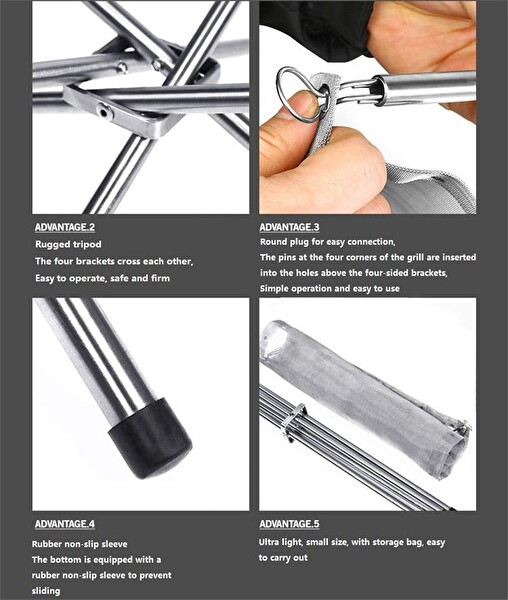 Madfox Fire Rack Katlanır Brülör Ateş Sehpası