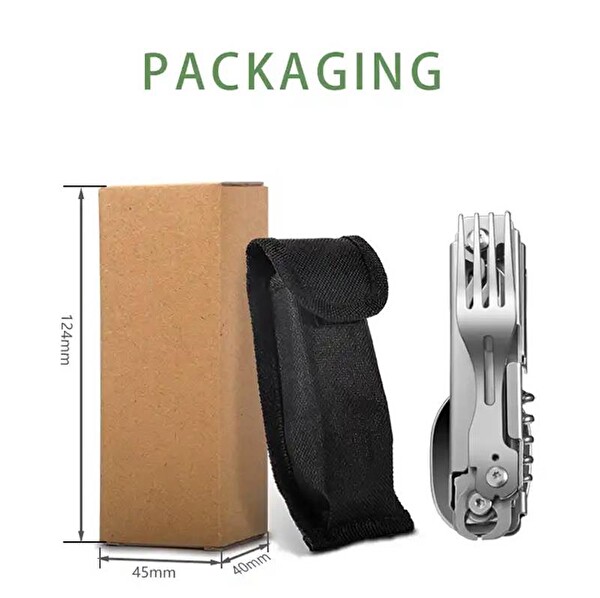 Grand Harvest GHKS002 Multi Fonksiyonel Çatal Bıçak Kaşık Tirbüşon Seti