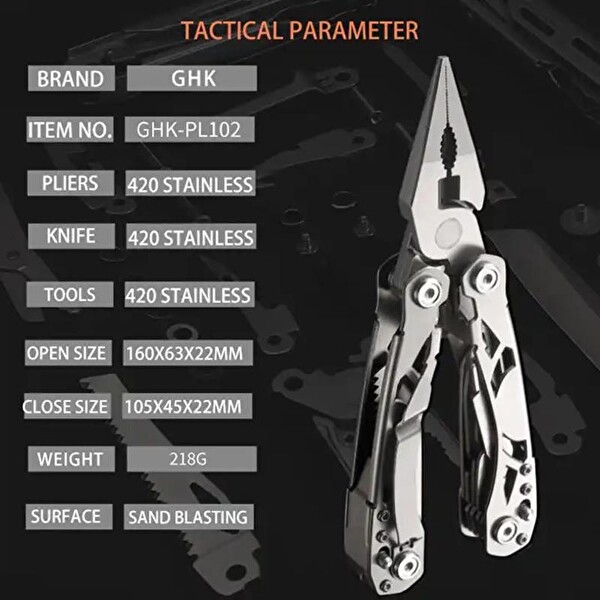 Grand Harvest GHK-PL102 Smart Lion Multi Tool Kesici Alet