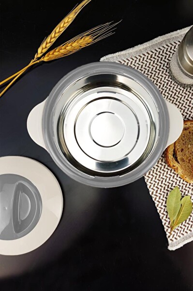 DigitHome Paslanmaz Çelik Hazneli 0.5 L Beyaz Yemek Termosu CKR3148 C320.025