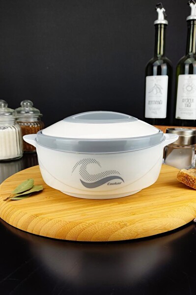 DigitHome Paslanmaz Çelik Hazneli 1 L Beyaz Yemek Termosu CKR3149 C320.025