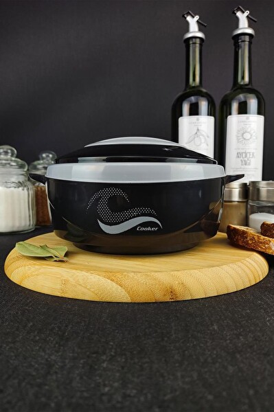 DigitHome Paslanmaz Çelik Hazneli 1 L Siyah Yemek Termosu CKR3149 C320.025