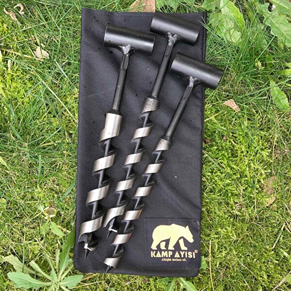 Kamp Ayısı Nordic 20 MM Delme Çapı Bushcraft İsveç El Burgusu Kamp Ekipmanı