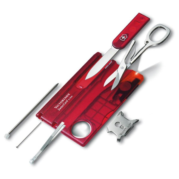 Victorinox SwissCard Lite Ruby 0.7300.T Şeffaf Kırmızı 13F